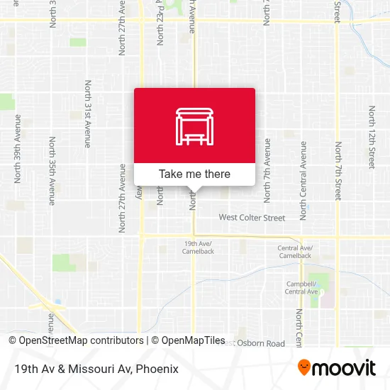 19th Av & Missouri Av map