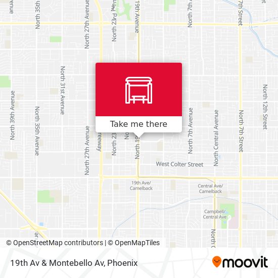 19th Av & Montebello Av map