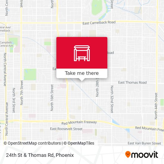 24th St & Thomas Rd map