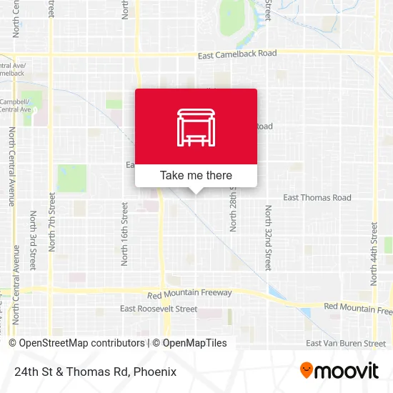 24th St & Thomas Rd map