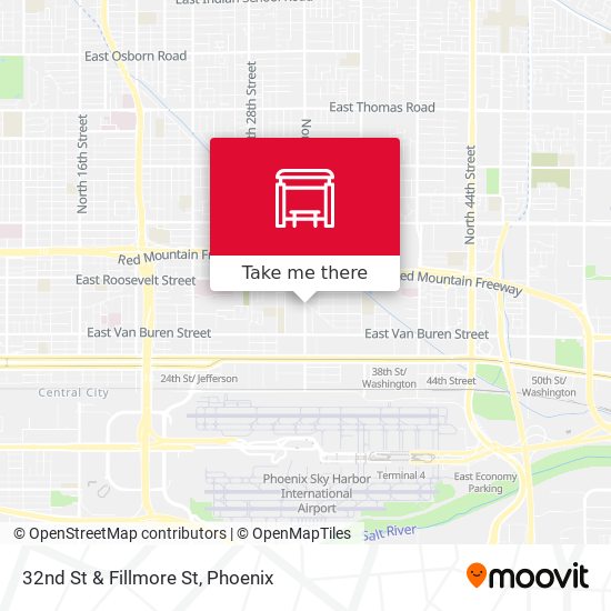 32nd St & Fillmore St map