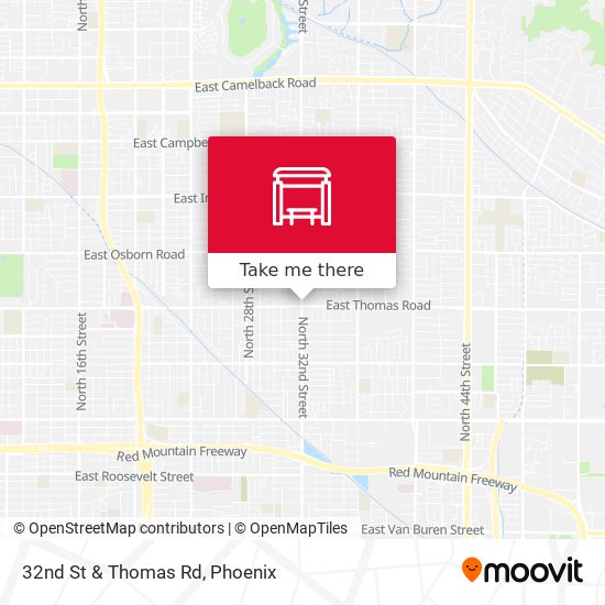 32nd St & Thomas Rd map