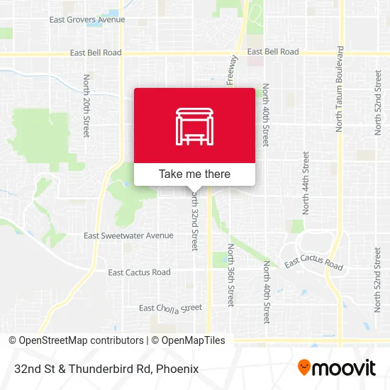 32nd St & Thunderbird Rd map