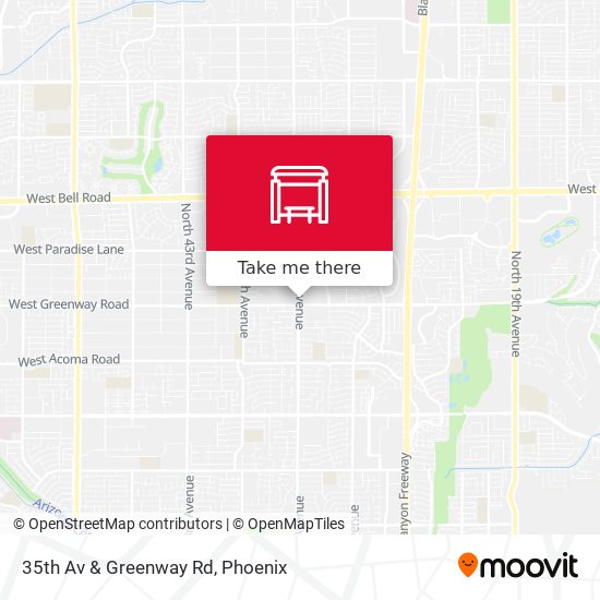 35th Av & Greenway Rd map