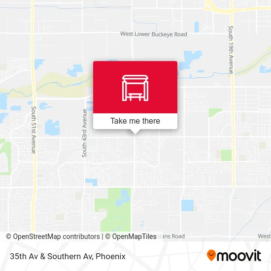 35th Av & Southern Av map