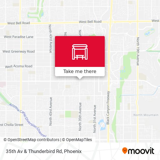 35th Av & Thunderbird Rd map