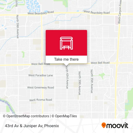 43rd Av & Juniper Av map