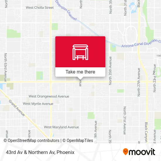 43rd Av & Northern Av map