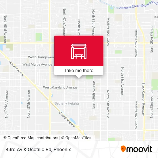 43rd Av & Ocotillo Rd map