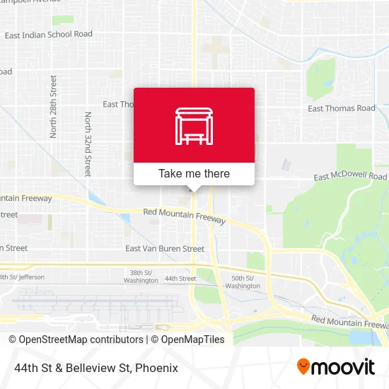 44th St & Belleview St map