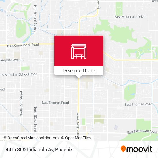 44th St & Indianola Av map