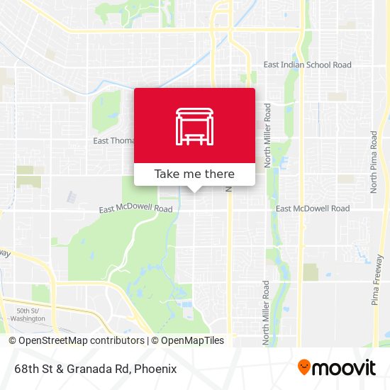 Mapa de 68th St & Granada Rd