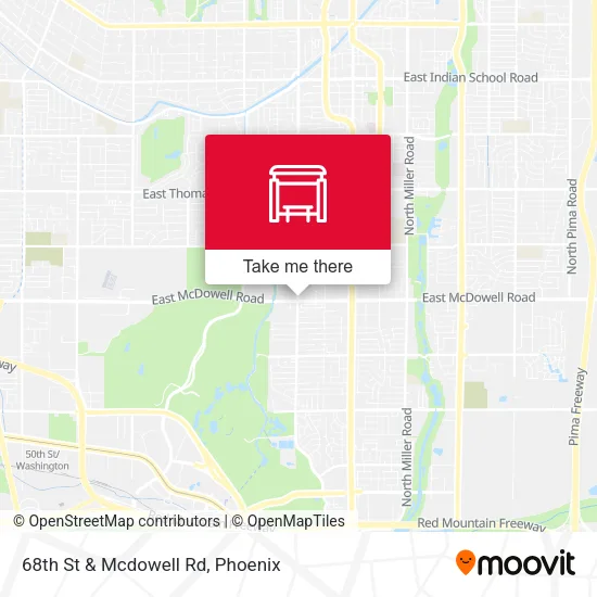 Mapa de 68th St & Mcdowell Rd