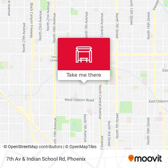 7th Av & Indian School Rd map