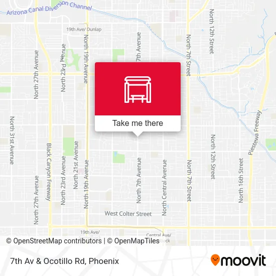 7th Av & Ocotillo Rd map