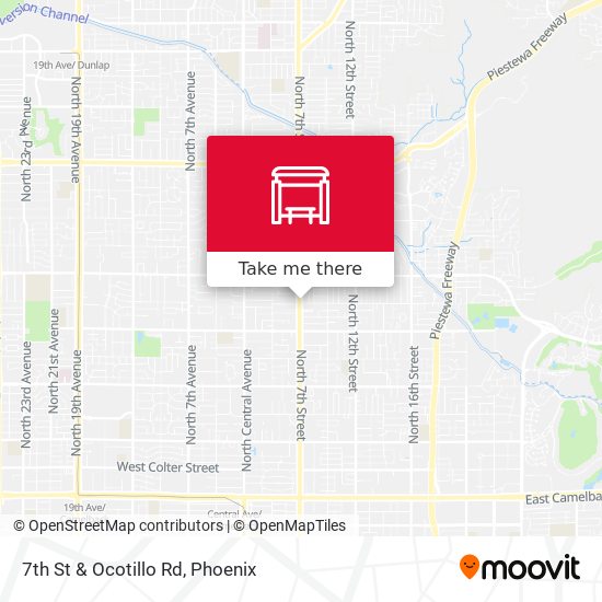 Mapa de 7th St & Ocotillo Rd