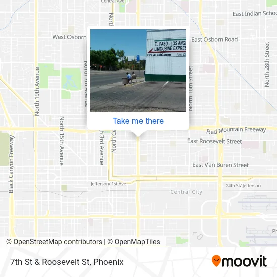 7th St & Roosevelt St map