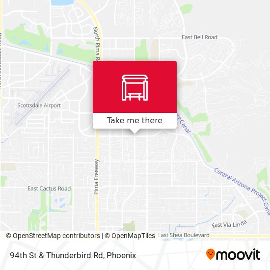 94th St & Thunderbird Rd map