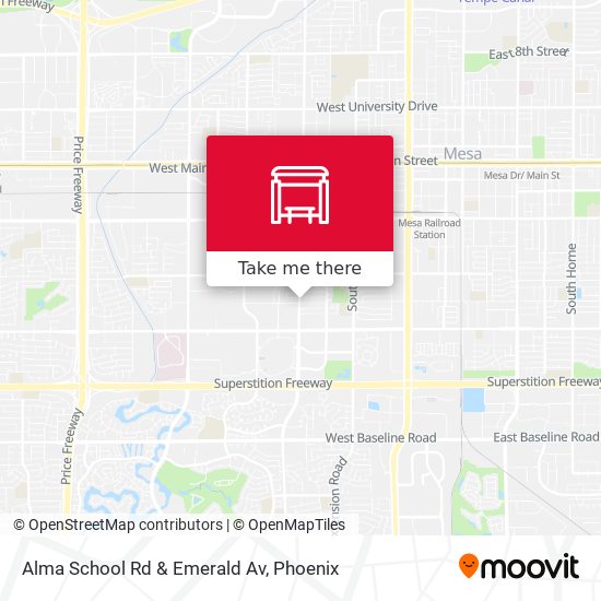 Alma School Rd & Emerald Av map
