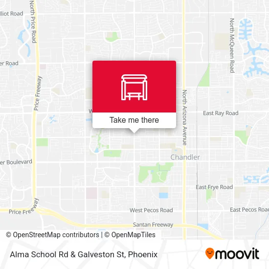 Alma School Rd & Galveston St map