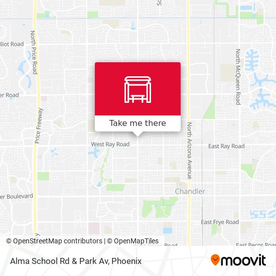 Mapa de Alma School Rd & Park Av