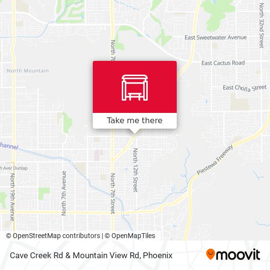 Mapa de Cave Creek Rd & Mountain View Rd