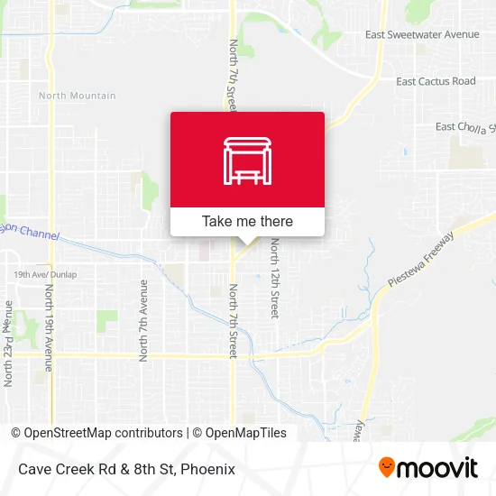 Mapa de Cave Creek Rd & 8th St