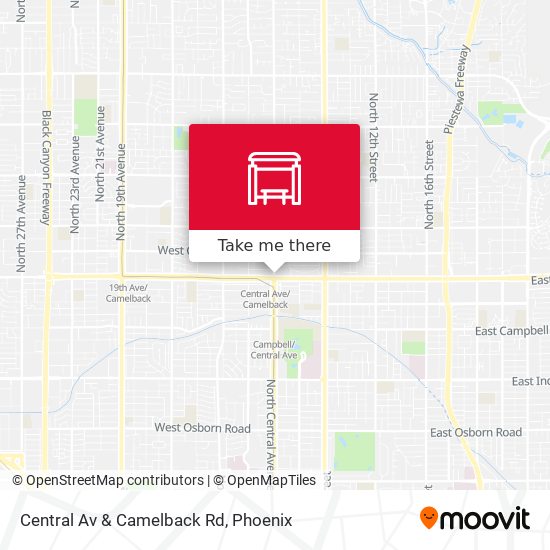 Central Av & Camelback Rd map