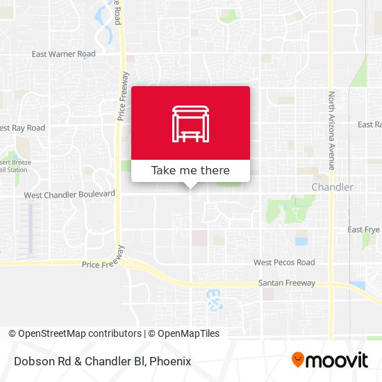 Dobson Rd & Chandler Bl map