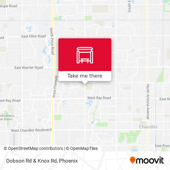 Dobson Rd & Knox Rd map