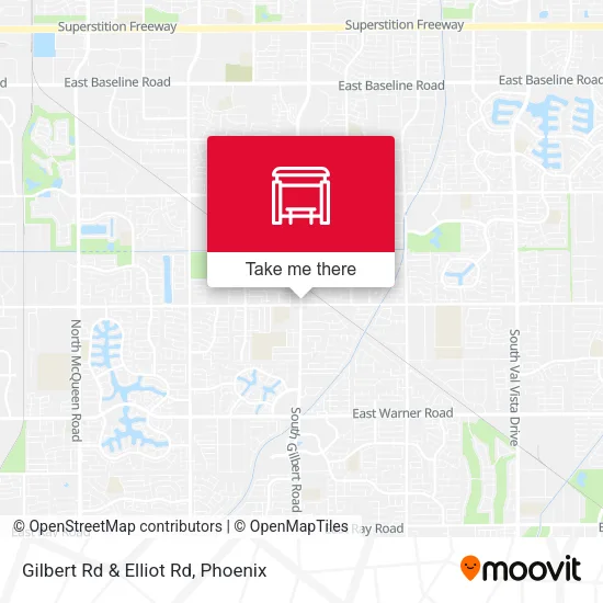 Gilbert Rd & Elliot Rd map