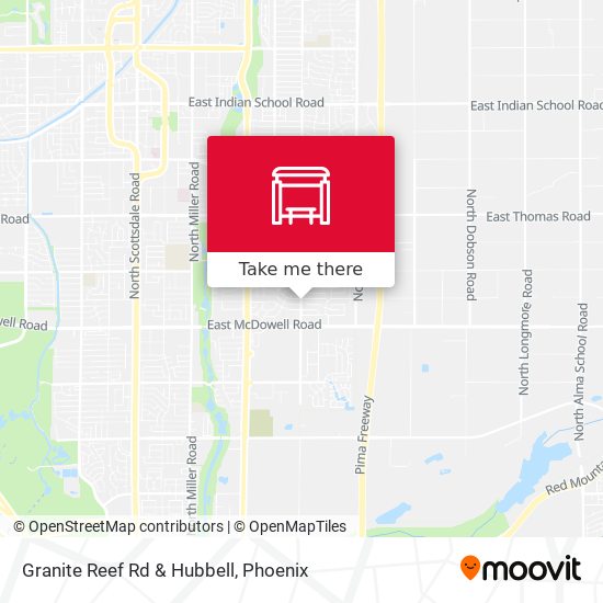 Granite Reef Rd & Hubbell map