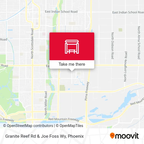 Granite Reef Rd & Joe Foss Wy map