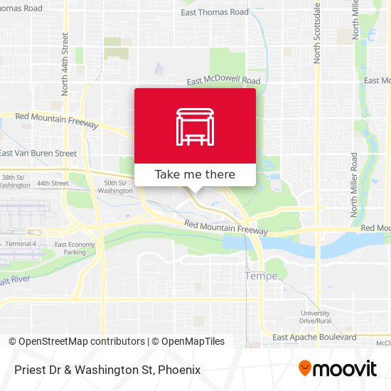 Mapa de Priest Dr & Washington St