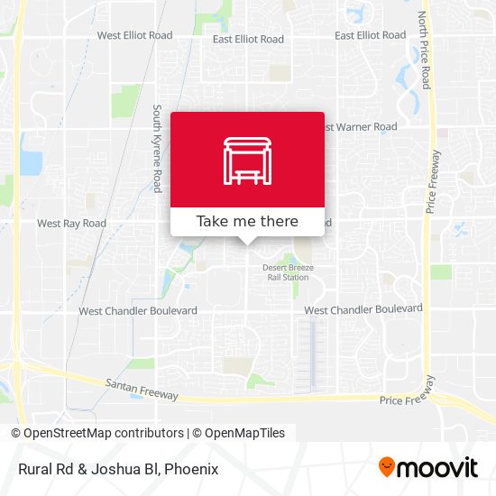 Rural Rd & Joshua Bl map