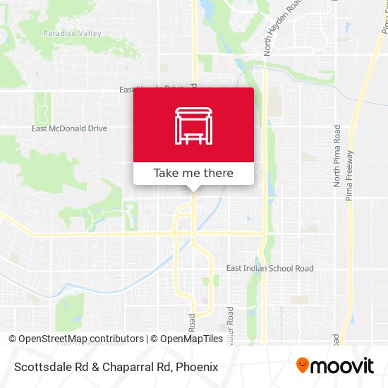 Scottsdale Rd & Chaparral Rd map