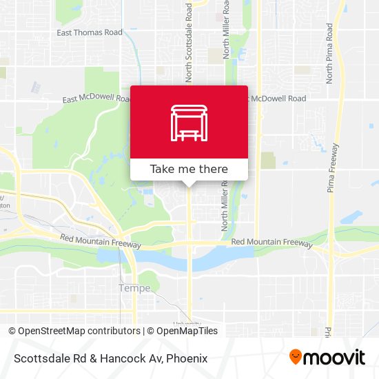 Mapa de Scottsdale Rd & Hancock Av