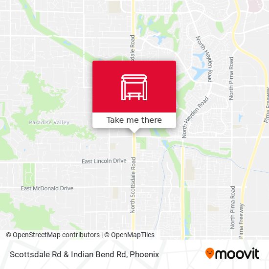 Mapa de Scottsdale Rd & Indian Bend Rd