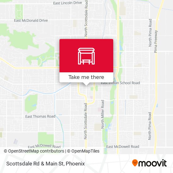 Scottsdale Rd & Main St map