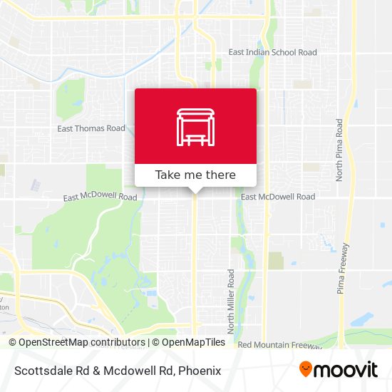 Scottsdale Rd & Mcdowell Rd map