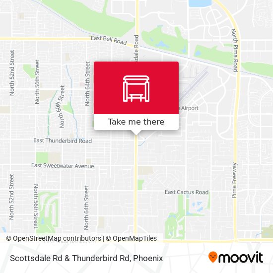 Scottsdale Rd & Thunderbird Rd map