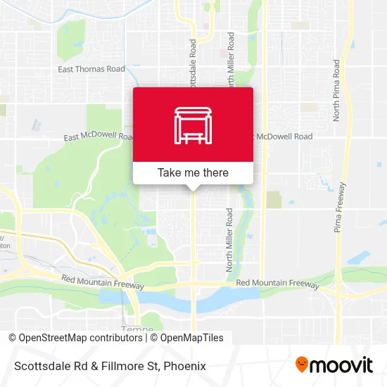 Scottsdale Rd & Fillmore St map