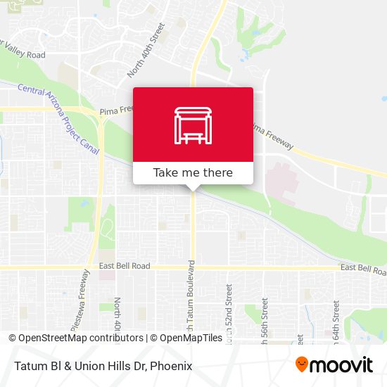 Tatum Bl & Union Hills Dr map