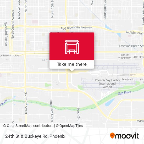 24th St & Buckeye Rd map