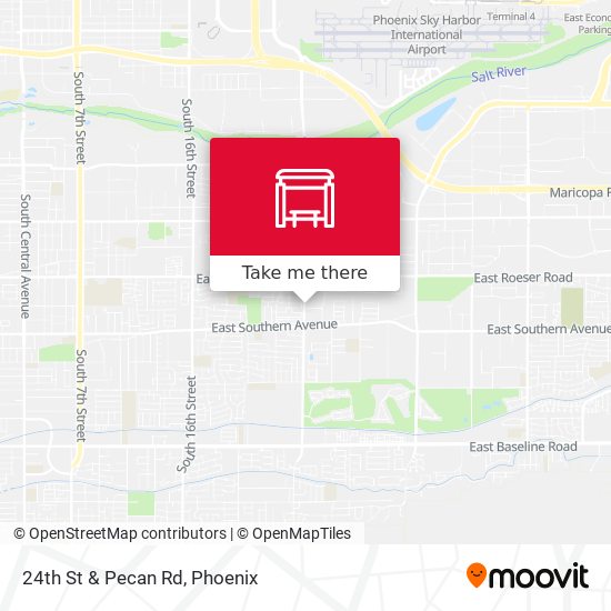 Mapa de 24th St & Pecan Rd