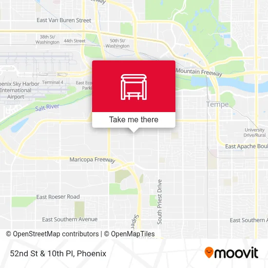 52nd St & 10th Pl map