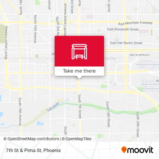 Mapa de 7th St & Pima St
