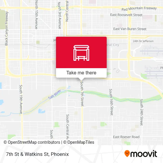 7th St & Watkins St map