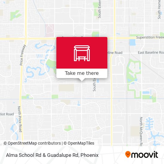 Alma School Rd & Guadalupe Rd map