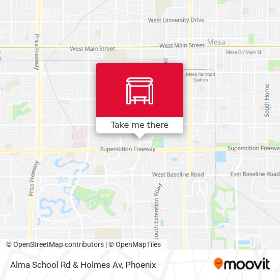 Alma School Rd & Holmes Av map